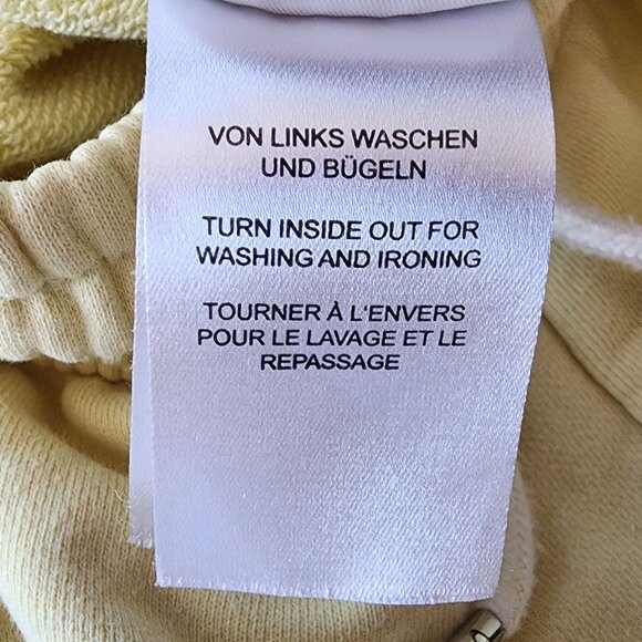 WRSTBHVR Studio Womens Medium Shorts June Pastel Yellow Sweat Gym Drawstring - Picture 9 of 11